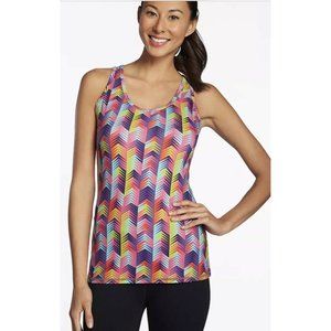 Fabletics Embra Tank Small S Chevron Stripe Pink M